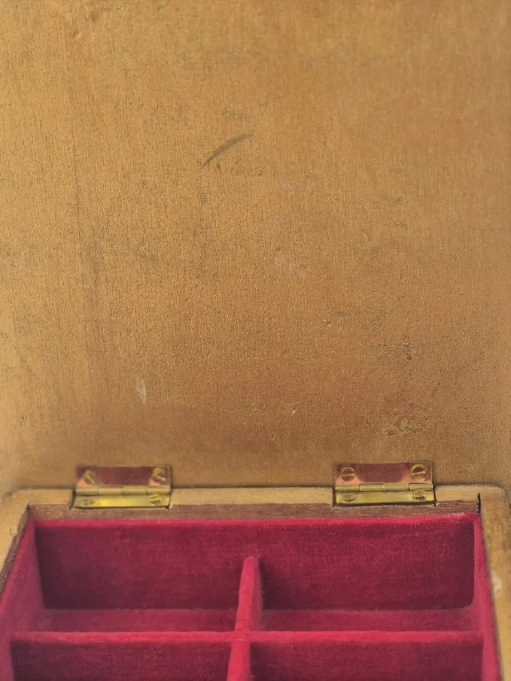 Vintage Mele Florentine Style Wooden Jewelry Box Portrait of 
